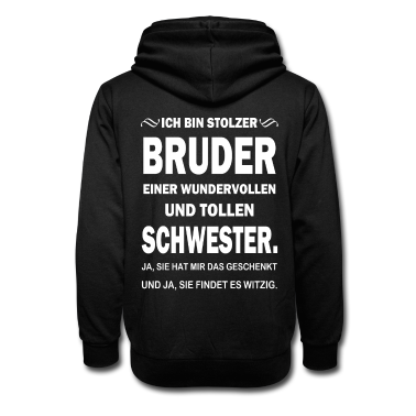 Geschenkidee Schwester Hoodie - Stolzer Bruder Spruch Schwester Geschenkidee