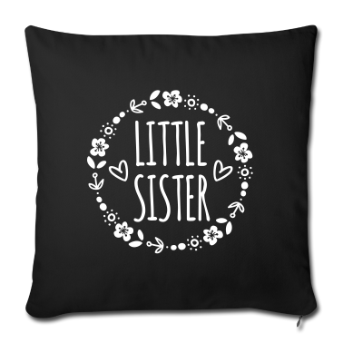 Geschenkidee Schwester Kissenbezug - Kleine Schwester Geschenkidee Schwestern Herz süß