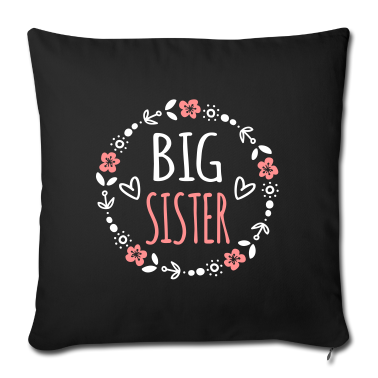 Geschenkidee Schwester Kissenbezug - Große Schwester Geschenkidee Schwestern Herz süß