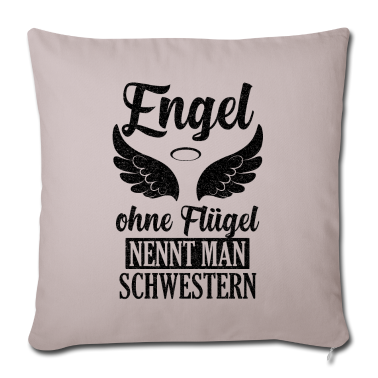 Geschenkidee Schwester Kissenbezug - Schwester Engel Geschwister Geschenkidee