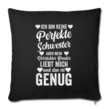 Geschenkidee Schwester Kissenbezug - Schwester Geschwister Familie Geschenkidee