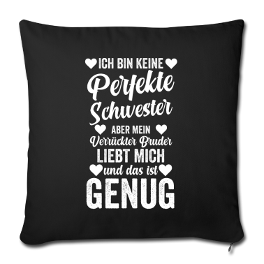 Geschenkidee Schwester Kissenbezug - Schwester Geschwister Familie Geschenkidee