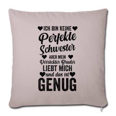 Geschenkidee Schwester Kissenbezug - Schwester Geschwister Familie Geschenkidee