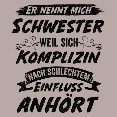 Motiv Schwester Komplizin Geschwister Geschenkidee