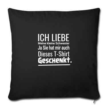 Geschenkidee Schwester Kissenbezug - Großer Bruder kleine Schwester Geschenkidee