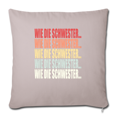 Geschenkidee Schwester Kissenbezug - So der Schwester Retro lustig Spruch Geschenkidee