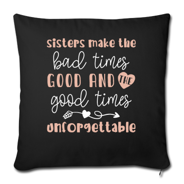 Geschenkidee Schwester Kissenbezug - Schwester Schwestern