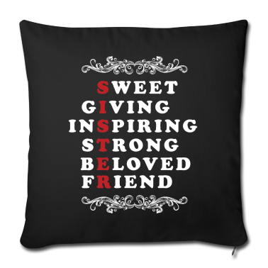 Geschenkidee Schwester Kissenbezug - Schwester Schwestern