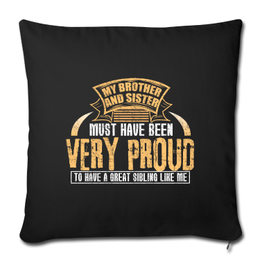 Geschenkidee Schwester Kissenbezug - Geschwister Bruder Schwester Geschenkidee