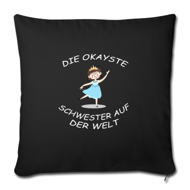 Geschenkidee Schwester Kissenbezug - Schwester Prinzessin Geschenk Geschenkidee Krone