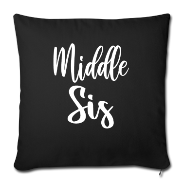 Geschenkidee Schwester Kissenbezug - Mittlere Schwester Trio Süße Geschenkidee