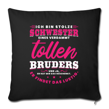 Geschenkidee Schwester Kissenbezug - Schwester Geschenk Lustig Geek Geschenkidee
