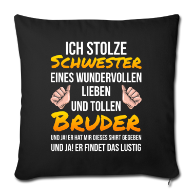 Geschenkidee Schwester Kissenbezug - Schwester Geschenk Lustig Geek Geschenkidee