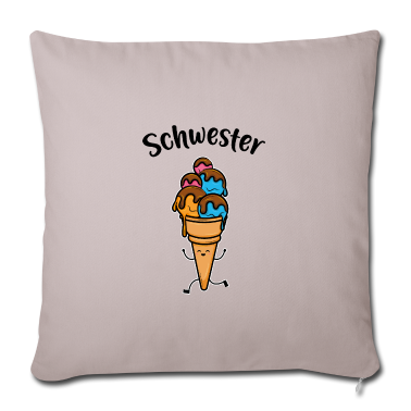 Geschenkidee Schwester Kissenbezug - Schwester Sister Geschwister Eiscreme Geschenkidee