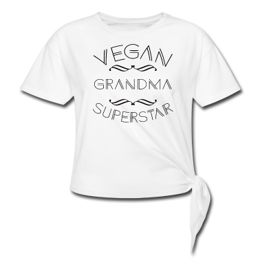 Geburtstagsgeschenk Oma T-Shirt - CUTE FUNNY VEGAN GRANDMA SUPERSTAR GIFT VEGANE OMA