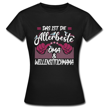 Geburtstagsgeschenk Oma T-Shirt - Wellensittichmama und Oma