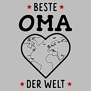 Motiv Beste Oma der Welt Herz Weltkarte Oma Großmutter
