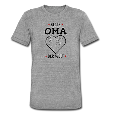 Geburtstagsgeschenk Oma T-Shirt - Beste Oma der Welt Herz Weltkarte Oma Großmutter
