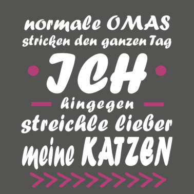 Motiv Katzen Katzendame Mietze Oma Katzenlady