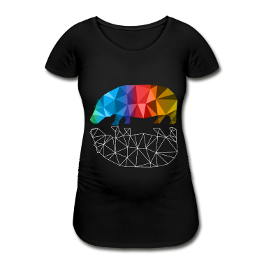 Geburtstagsgeschenk Oma T-Shirt - Nilperd Geschenk Hippo Bunt Kunstwerk Geometrie