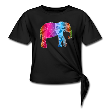 Geburtstagsgeschenk Oma T-Shirt - Elefant Bunt Polygon Afrika Safari Tier Tiere Art