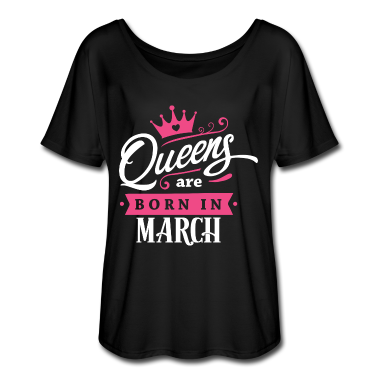 Geburtstagsgeschenk Oma T-Shirt - Queens born in March März Geburtstag Fisch Fische