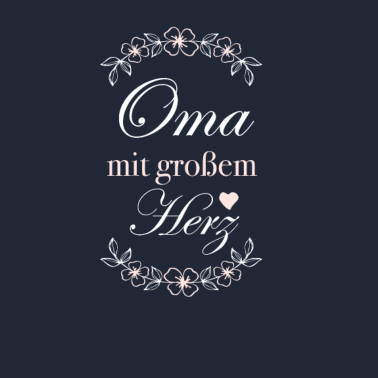 Motiv Oma mit großem Herz