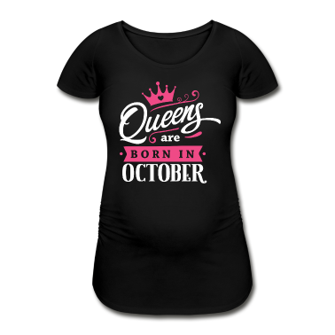 Geburtstagsgeschenk Oma T-Shirt - Queens born in October Geburtstag Oktober Waage