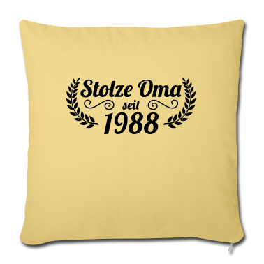 Geburtstagsgeschenk Oma Kissenbezug - stolze Oma seit 1988
