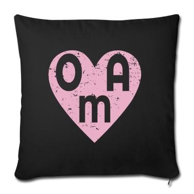Geburtstagsgeschenk Oma Kissenbezug - OMA OMI GROSSMUTTER MUTTERTAG HERZ LIEBE FRAU