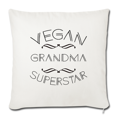 Geburtstagsgeschenk Oma Kissenbezug - CUTE FUNNY VEGAN GRANDMA SUPERSTAR GIFT VEGANE OMA