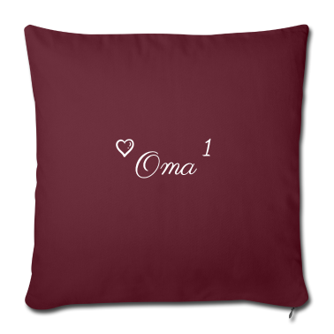 Geburtstagsgeschenk Oma Kissenbezug - Oma hoch 1 - Oma mit Herz