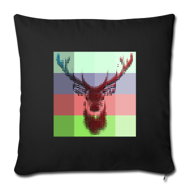 Geburtstagsgeschenk Oma Kissenbezug - Hirsch Reh Tier Tiere Bunt Geschenk Frau Tierliebe