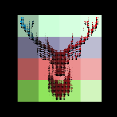 Motiv Hirsch Reh Tier Tiere Bunt Geschenk Frau Tierliebe