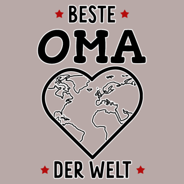 Motiv Beste Oma der Welt Herz Weltkarte Oma Großmutter