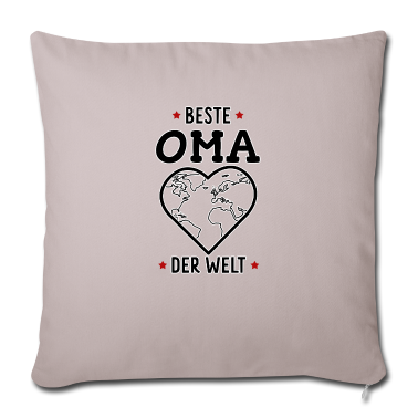 Geburtstagsgeschenk Oma Kissenbezug - Beste Oma der Welt Herz Weltkarte Oma Großmutter