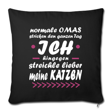 Geburtstagsgeschenk Oma Kissenbezug - Katzen Katzendame Mietze Oma Katzenlady