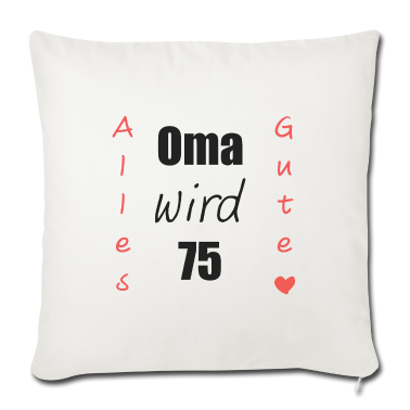 Geburtstagsgeschenk Oma Kissenbezug - OMA WIRD 75