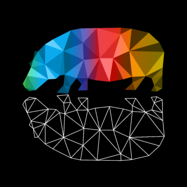 Motiv Nilperd Geschenk Hippo Bunt Kunstwerk Geometrie