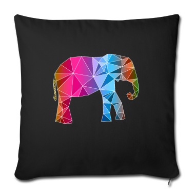 Geburtstagsgeschenk Oma Kissenbezug - Elefant Bunt Polygon Afrika Safari Tier Tiere Art
