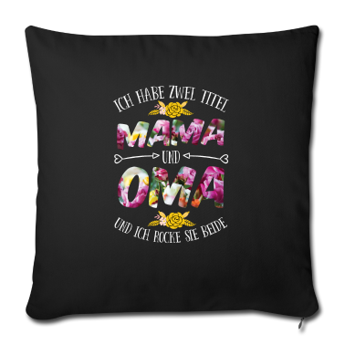 Geburtstagsgeschenk Oma Kissenbezug - Ich habe zwei Titel Mama und Oma