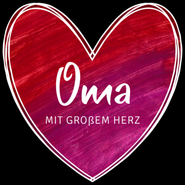 Motiv Oma mit großem Herz
