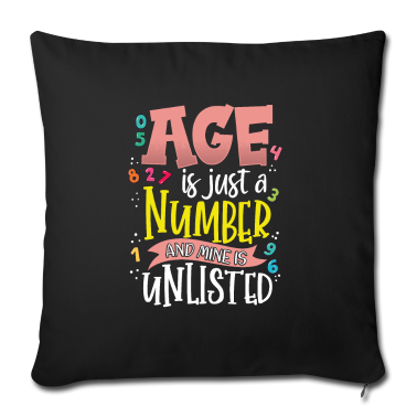 Geburtstagsgeschenk Oma Kissenbezug - Geburtstagsgeschenk Alter ist nur eine Zahl und meine ist