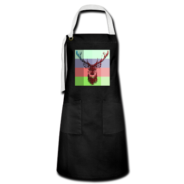 Geburtstagsgeschenk Oma Schürze - Hirsch Reh Tier Tiere Bunt Geschenk Frau Tierliebe