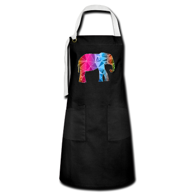 Geburtstagsgeschenk Oma Schürze - Elefant Bunt Polygon Afrika Safari Tier Tiere Art