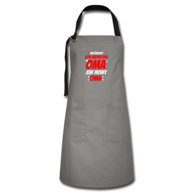 Geburtstagsgeschenk Oma Schürze - Befoerdert von Menschen Oma zur Husky Oma