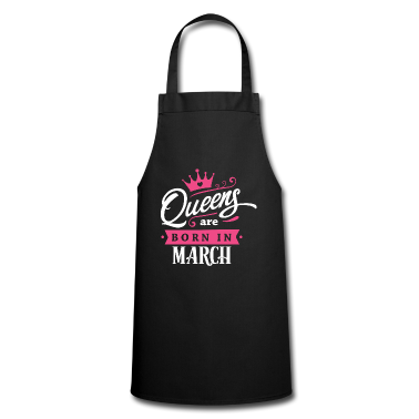 Geburtstagsgeschenk Oma Schürze - Queens born in March März Geburtstag Fisch Fische