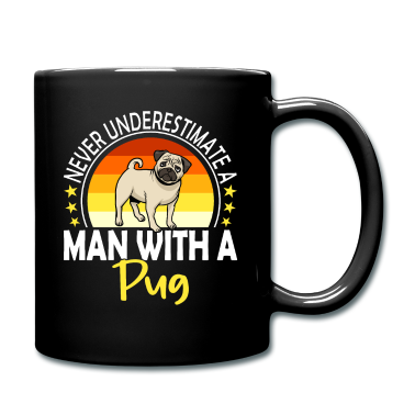 Geburtstagsgeschenk Oma Tasse - Never Underestimate A Man With A Pug Mops Geschenk