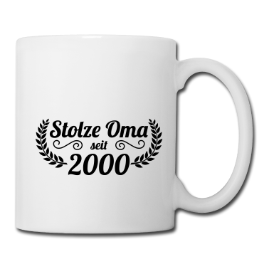 Geburtstagsgeschenk Oma Tasse - stolze Oma seit 2000