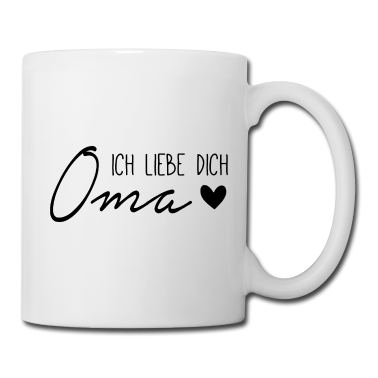 Geburtstagsgeschenk Oma Tasse - Ich liebe dich, Oma